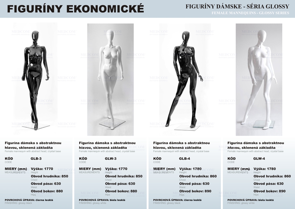 avantgarde female mannequins - glossy series