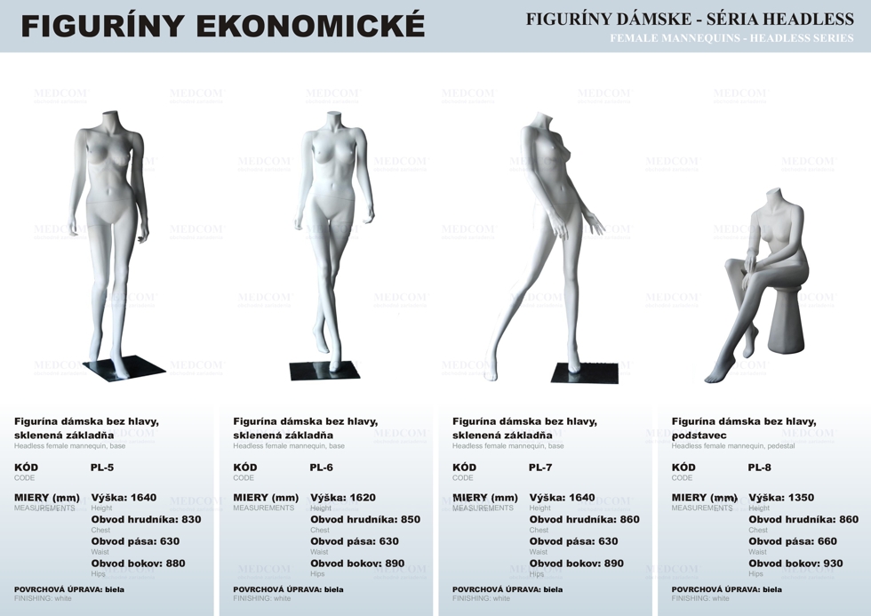 female mannequins - headless series