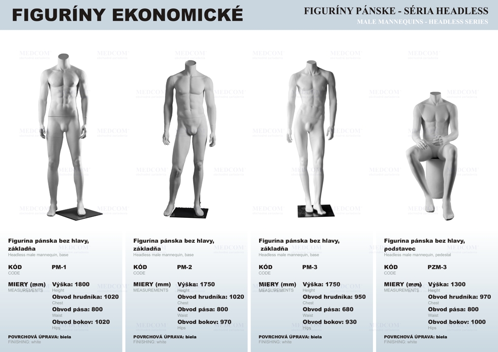 male mannequins - headless series