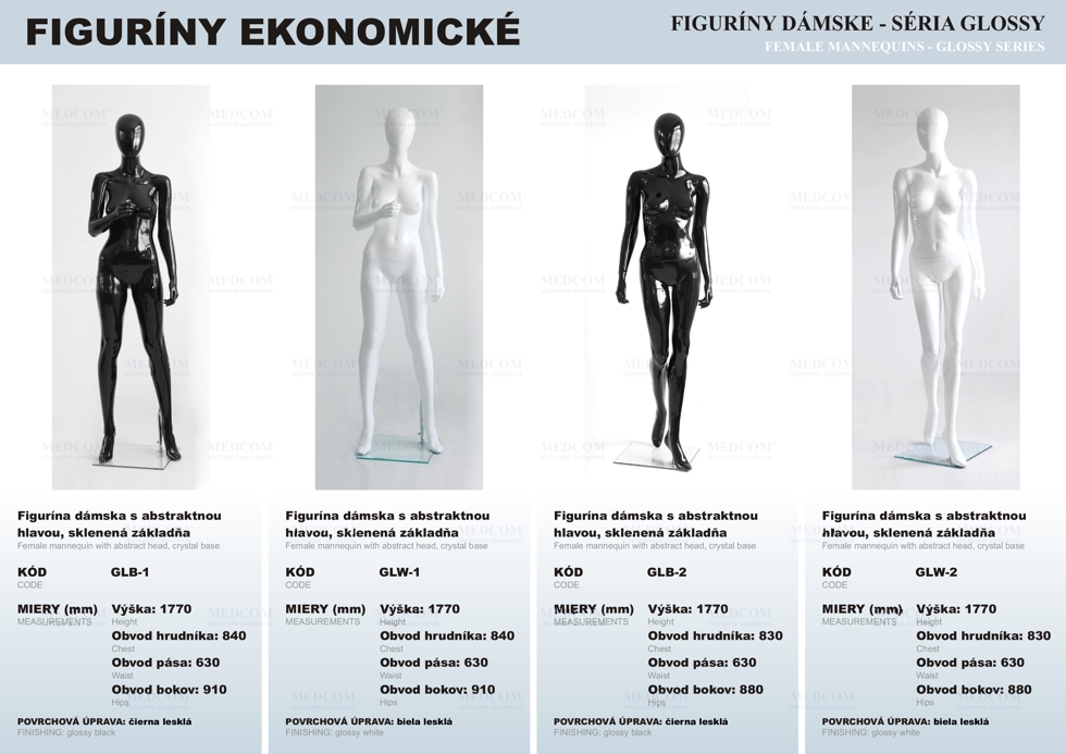 avantgarde female mannequins - glossy series