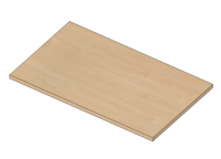 Wooden shelf for BASIC - melamine + ABS L670 x D400 x 18mm
