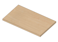 Wooden shelf for BASIC - melamine + ABS L670 x D400 x 25mm
