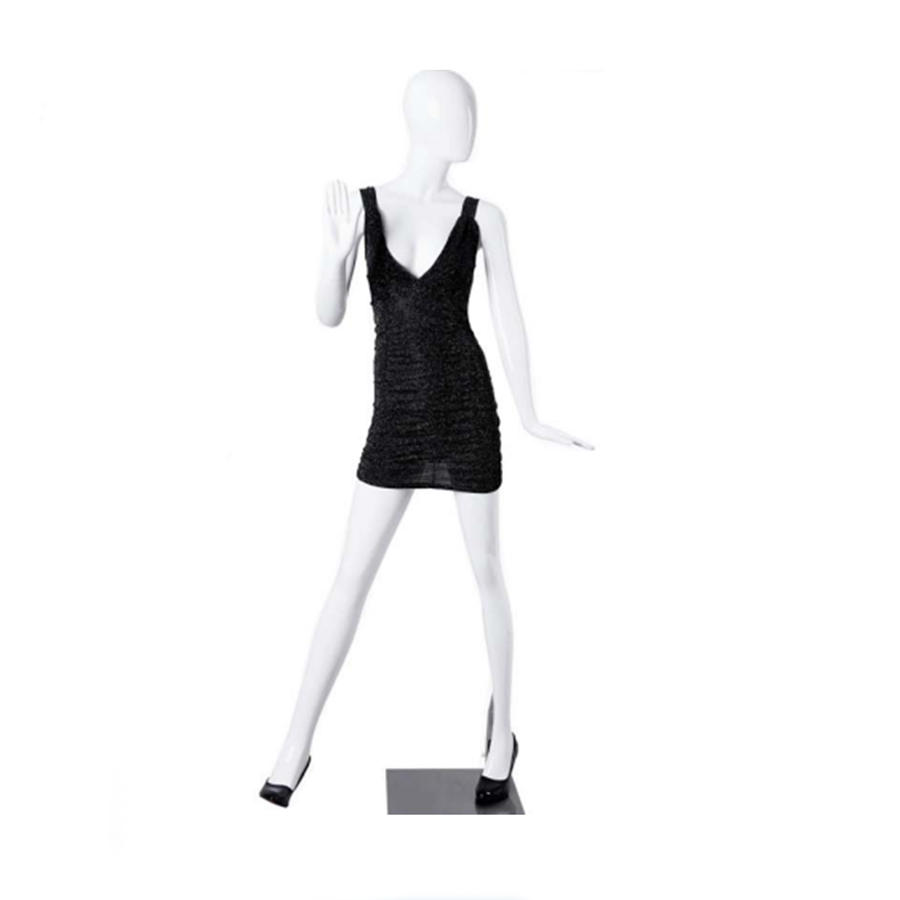 Figuríny ekonomické laminátové avantgardné - Figurína avantgardná dámska, ekonomická, biela lesklá