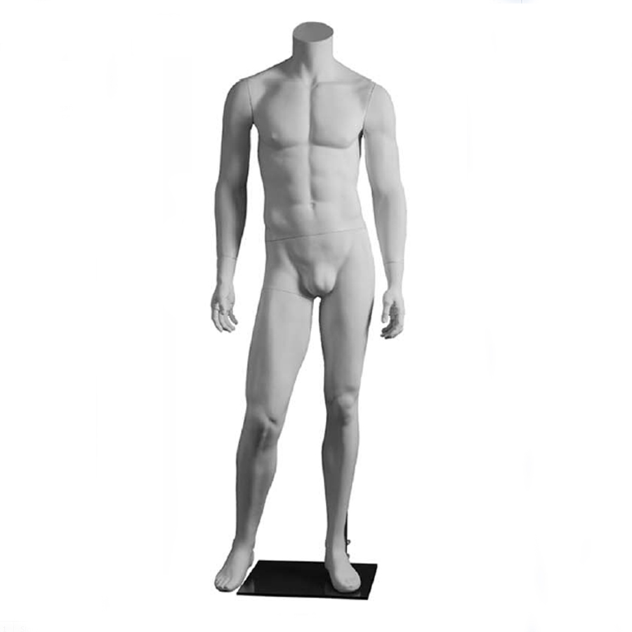Figuríny ekonomické laminátové avantgardné - Figurína avantgardná pánska, ekonomická, bez hlavy, biela matná