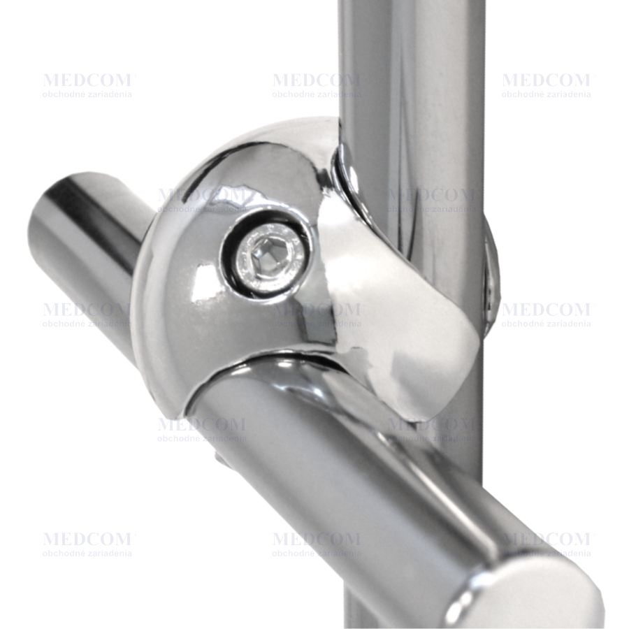 Tube system - Two-way orthogonal joint, left (SX) , chrome