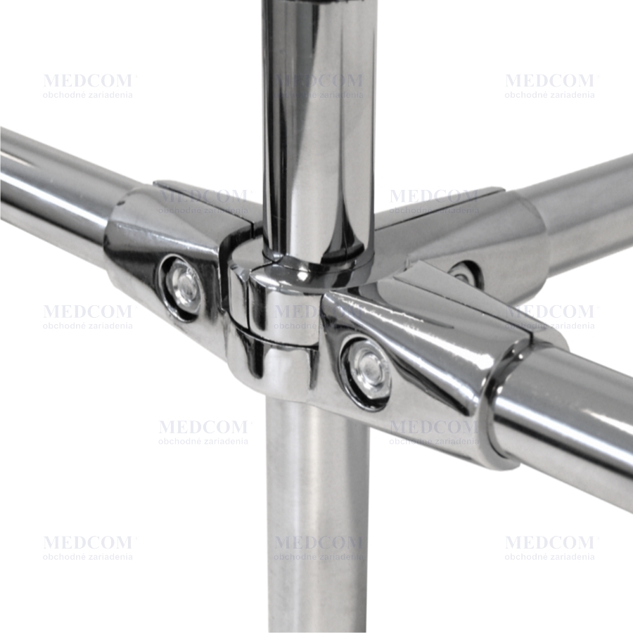 Tube system - 5-way conical joint, chrome