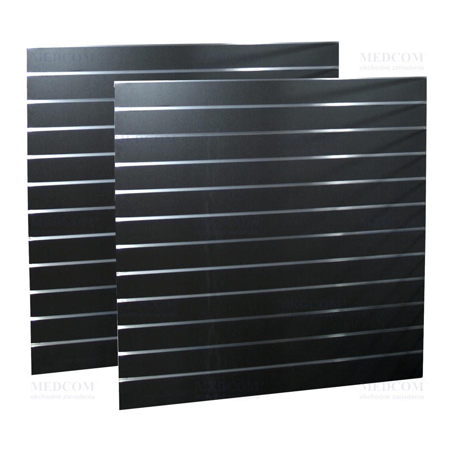 Drážkové panely ekonomické upravený s inzertami   - Drážkový panel ekonomický, upravený s inzertami, čierny Š122xV244cm