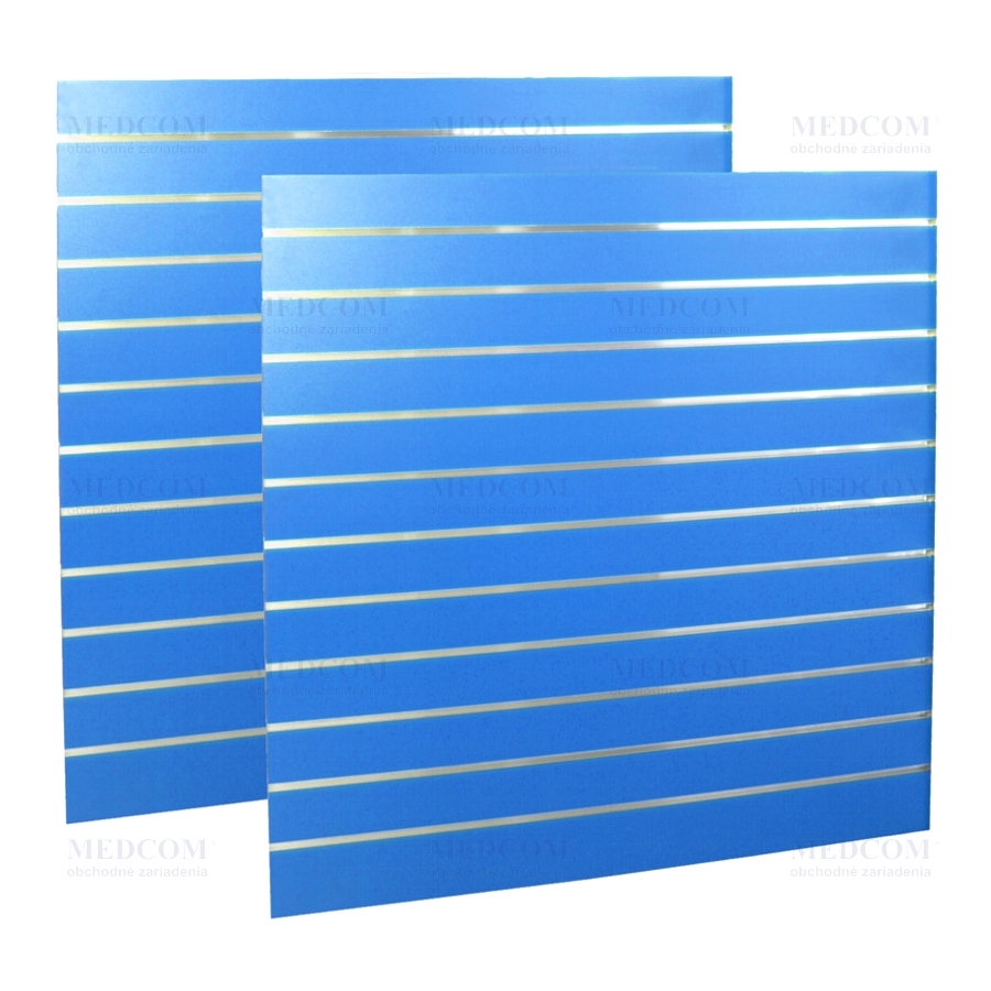Drážkové panely ekonomické upravený s inzertami   - Drážkový panel ekonomický, upravený s inzertami, modrý Š120xV240cm