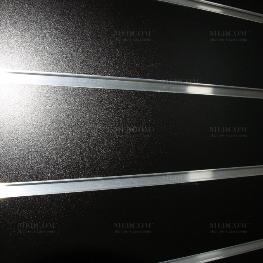 Drážkové panely ekonomické upravený s inzertami   - Drážkový panel ekonomický, upravený s inzertami, čierny Š122xV244cm