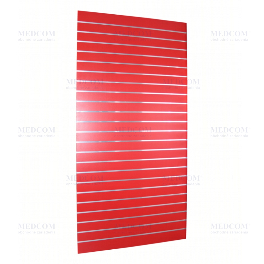 Drážkové panely ekonomické bez úpravy - Drážkový panel ekonomický, červený Š122xV244cm