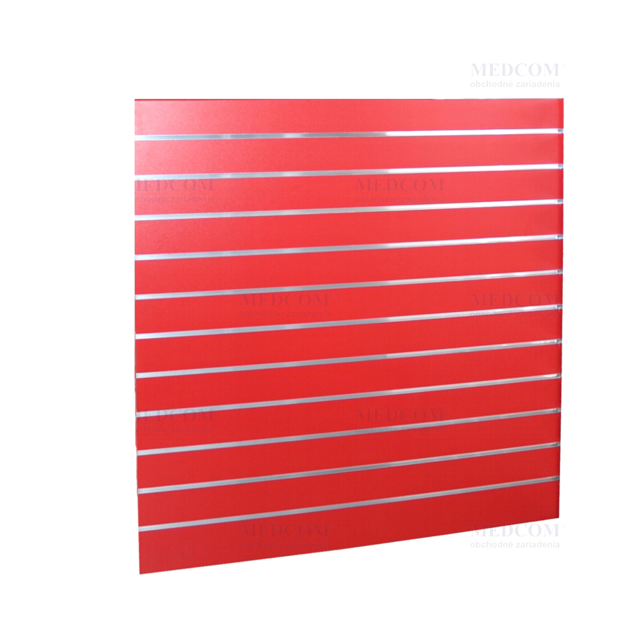 Drážkové panely polovičné ekonomické bez úpravy - Drážkový panel polovičný ekonomický, červený Š122xV122cm