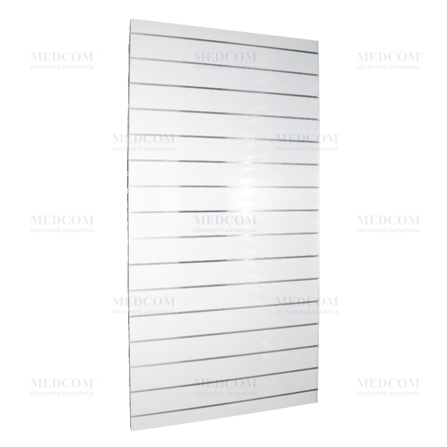 Drážkové panely ekonomické bez úpravy - Drážkový panel ekonomický, biely lesklý Š122xV244cm