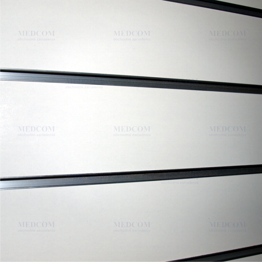 Drážkové panely z DTDL hr.25mm s nižšou nosnosťou - Drážkový panel z DTDL hr.25mm, biela perlička matná