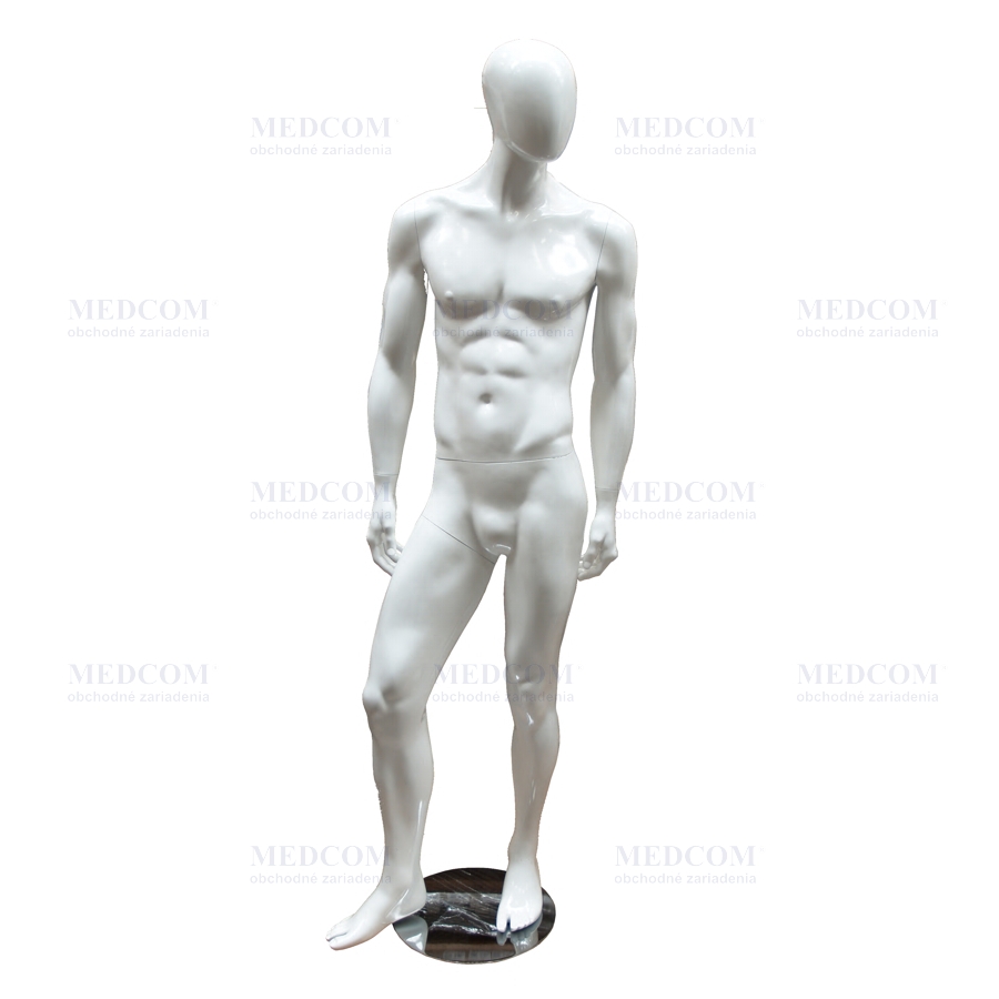 Figuríny laminátové avantgardné - Figurína avantgardná pánska, biela lesklá