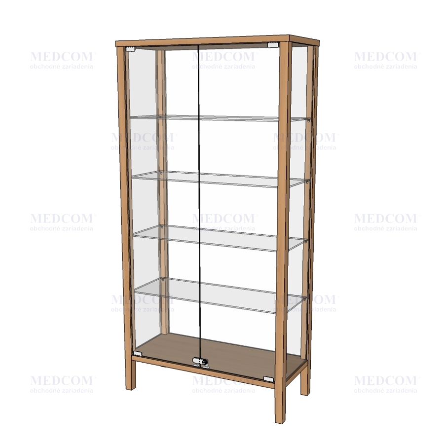 Wooden frame showcases - Wooden frame showcase VMA, lacquered beech