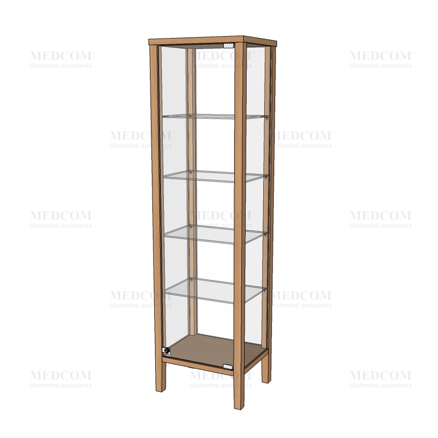 Wooden frame showcases - Wooden frame showcase VMA, lacquered beech