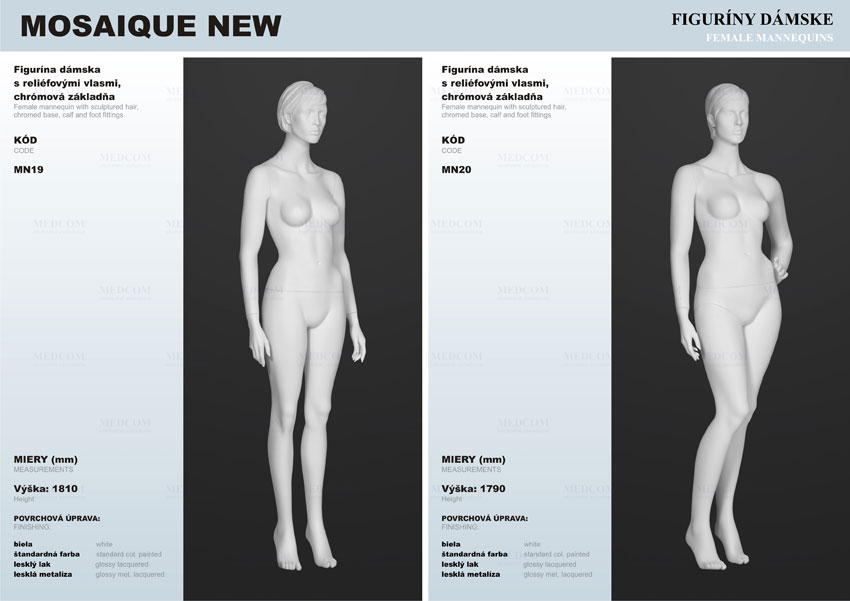 female mannequins - mosaique new