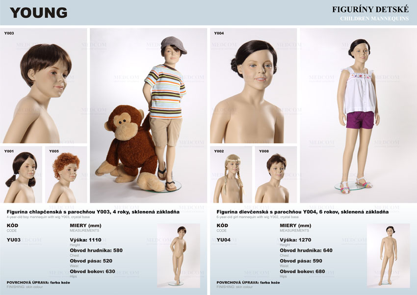 children mannequins - young