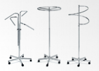Garment rails with arms, circular and spiral