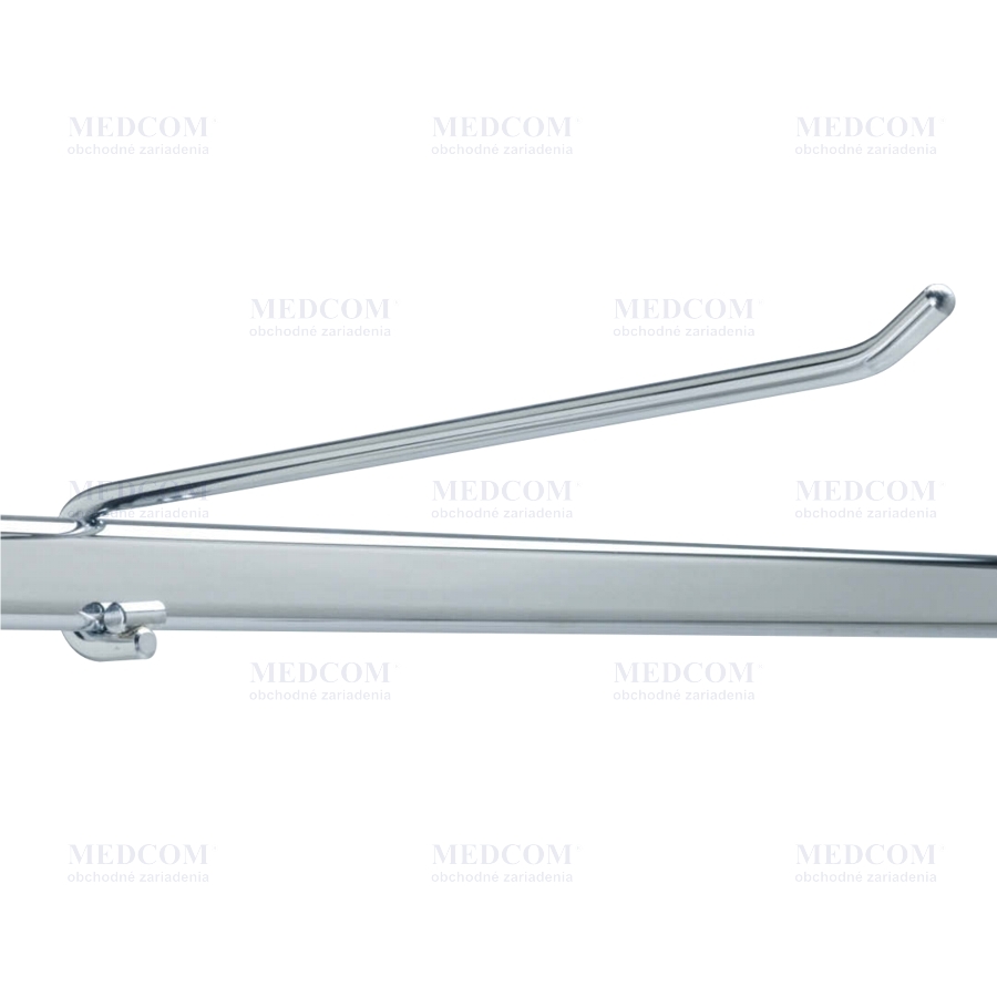 The arm for hanging, straight, with a holder to the stand bar, chromium plated
