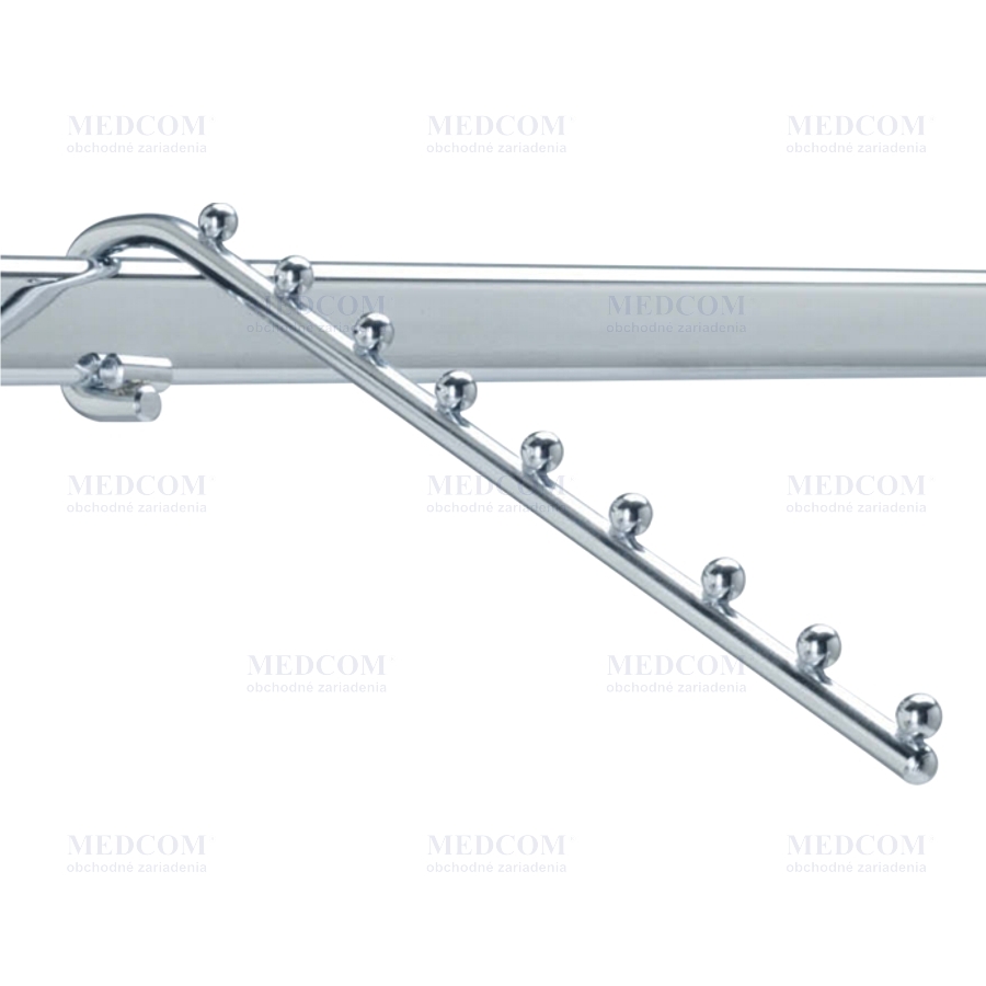 The arm for hanging, obligue, with a holder to the stand bar, chromium plated