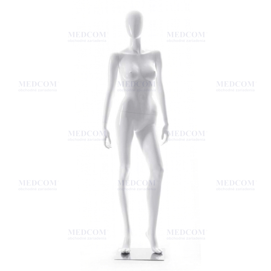 Female mannequin avant-garde, economical, white glossy