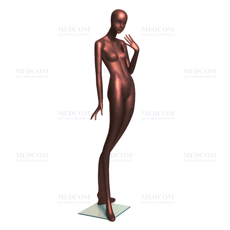 Female mannequin avant-garde, economical, bronze glossy